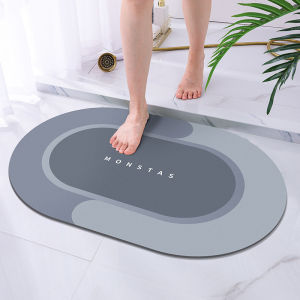 คูปองลดค่าส่ง🚚 พรมเช็ดเท้า พรมห้องน้ำ ผ้าเหยียบเท้า นาโนแมท พรมกันลื่น💪 60*40 ซม ส่งไว1-2วัน ดูดซับไว แห้งเร็ว
