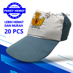 TOPI SEKOLAH SD SMP SMA ISI 20 PCS TOPI POLOS KRETEK TOPI ANAK SEKOLAH PEREMPUAN LAKI LAKI TOPI SMP BIRU PUTIH KRETEK PEREKAT TOPI ANAK SEKOLAH PREMIUM