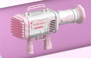 BEST XMAS GIFTS. Bazooka Bubble Gun 64 Holes Bubbles With Led Rechargeable
