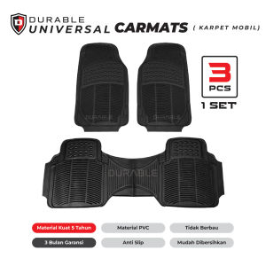 Toyota Voxy Yaris Sienta Soluna Starlet Kijang LGX Grand Fortuner Harrier Hilux Etios Valco Calya Alphard Wish Camry Corolla Altis DX Avanza Nav1 Corona Vios Rush Karpet Mobil Durable Karpet PVC Universal 3Pcs