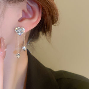 【PrettySet】 Bông Tai Tua Rua Ngọc Trai Đính Kim Cương Bông Tai Niche Sang Trọng Hợp Thời Trang Khuyên Tai Phong Cách Cá Tính Độc Đáo Cho Nữ