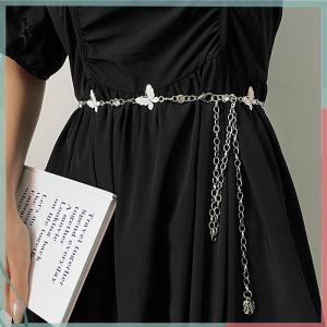 🔥ส่วนลด 10 บาท สำหรับการซื้อ 1 ชิ้น🔥ราคาถูก Fashionable Single-layer Retro Style Shiny Butterfly Waist Chain Women Body Chain Jewelry Dress Decor Clothing Accessories Gifts