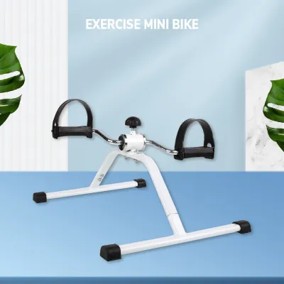 Portable Exercise Bike Rehabilitation Mini Bicycle Hand Foot Fitness Exerciser Basikal Senaman Pemulihan Stepper (White)