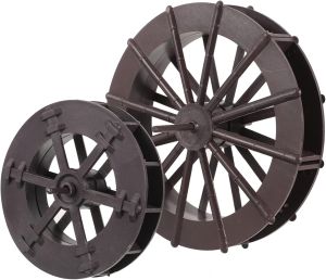 2pcs Fountain Feng Shui Wheel Sculpture Decor Tabletop Miniatures Desktop Waterfall Water Fountain Accessories Small Water Wheel Fengshui Water Wheel Micro Landscape Wheel Indoor