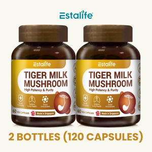 Estalife Tiger Milk Mushroom | Lung Respiratory Health | Boost Immunity | 虎乳芝 | 60 Veg Capsule