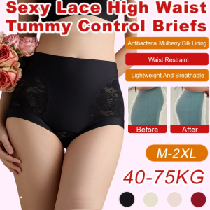 Highwaisted Shaping Panties Shape Tighten The Abdomen Panty Set Antibacterial Mulberry Silk Inner Breathable Underwear