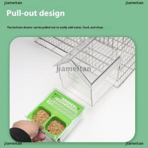 [COD] jiameitan ที่ใส่อาหารนกแก้วแบบแขวนป้องกันไม่ให้นกกระจัดกระจายอุปกรณ์กรงนกอ่างอาบน้ำแบบมัลติฟังก์ชัน