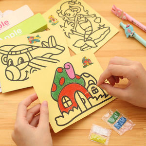 DIY XL Sand DrawingSet Children Coloring Sand Painting Crafts Art Early Educational Learning Toys