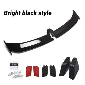 Car modification: General tail wing three box General tail wing non perforated GT sports car wing racing wing carbon patterned large tail wing