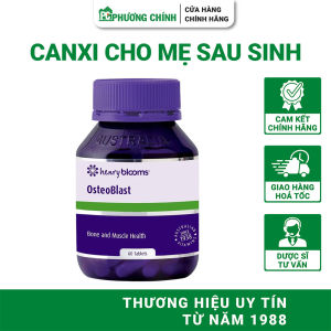 Canxi Henry Blooms OsteoBlast - Bổ Sung Canxi Cho Mẹ Sau Sinh Người Trưởng Thành & Người Lớn Tuổi 60 Viên/Hộp