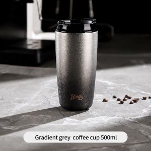 BINCOO Thermal Water Bottle Coffee Cup Portable Coffee Mug Insulated Coffee Cup Outdoor Stainless Steel Large Capacity 500ML