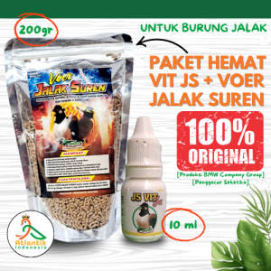 Paket Hemat Jalak Suren Vit JS & Voer Jalak Suren Original Penggacor Burung