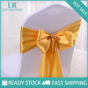 LF Wholesale✨Flash Sale ✨ Colourful Satin Sash Wedding High Quality Chair Bow For Chair Covers Sash Birthday Party Hotel Show Decoration Wholesale