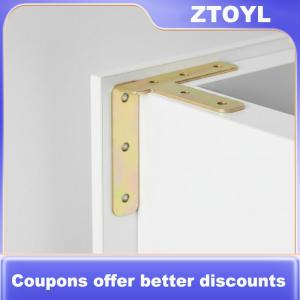 【ZTOYL】 L-shaped Iron Corner Code 90 Degree Right Angle Fixator L-shaped Bracket Furniture Bed Frame Cabinet Connector