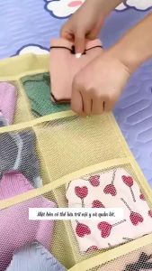Túi Treo Đựng Đồ Lót Áo Ngực 2 Mặt Vải Lưới Nhiều Ngăn Treo Giúp Gọn Gàng Và Ngăn Nắp