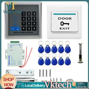 [Vktech]Electric Door Lock Multifunctional Access Control System Kit Security Management Magnetic Door Lock System Equipment for Bank Hotel Office