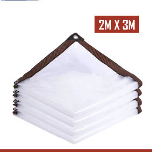 Thickened Plastic PE Film Transparent Rainproof Cloth Tarpaulin Garden Balcony Waterproof Tarp Cover Tent Shelter
