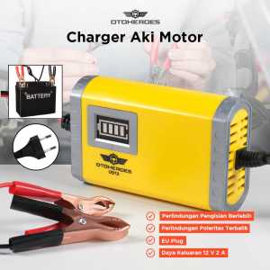 READY OTOHEROES Casan Cas Charger Aki Motor dan mobil Intelligent Battery 12V 2A UD12