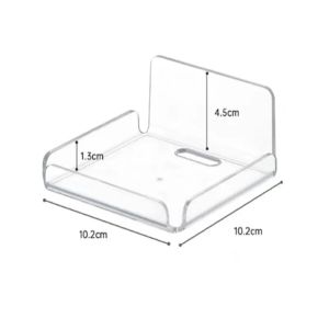 Wall Mount Stand Clear Plastic Floating Shelf No Drill Tray for Router Camera Speaker Small Items in Bedroom