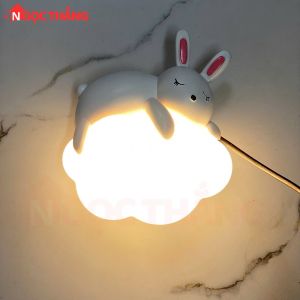 Đèn treo tường Hình Thỏ trang trí phòng ngủ cho bé Led 3 màu 8W 220V V8208 Ngọc Thắng