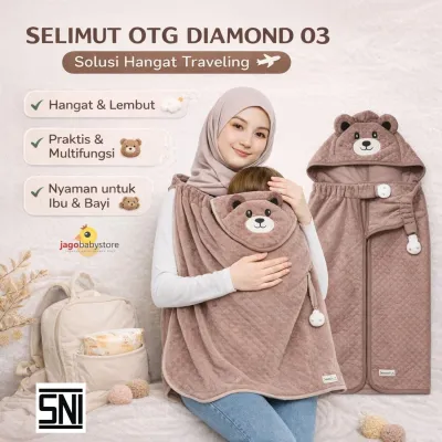 Selimut Bayi 3in1 Salur Series – Apron Menyusui Cover Stroller & Cover Gendongan – On The Go Blanket Premium SNI