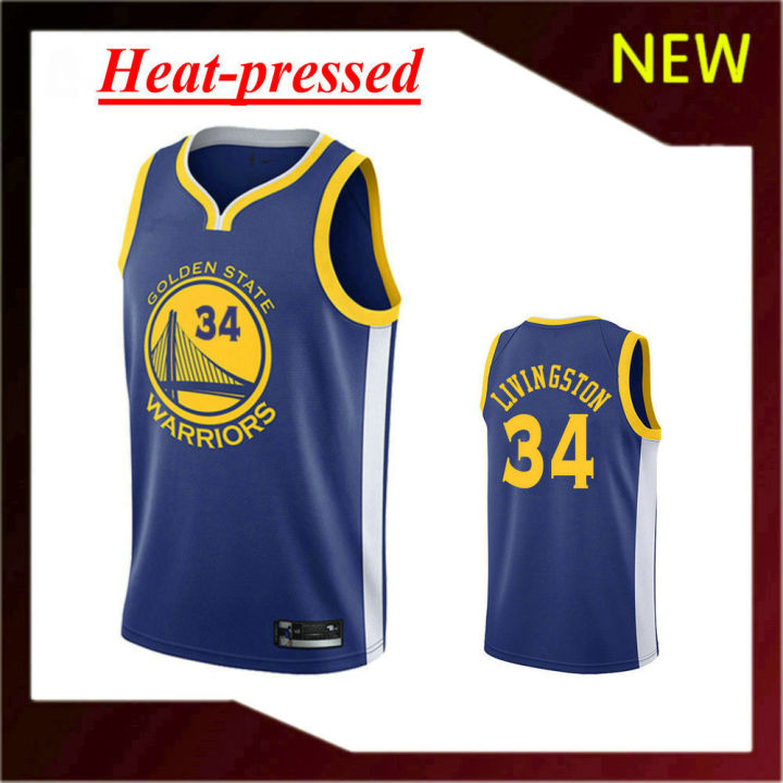 Heat pressed Men s New Original Basketball Jerseys Golden State Warriors 34 Shaun Livingston Jersey Custom DIY Lazada PH