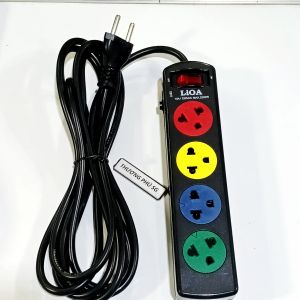 Ổ cắm điện LiOA 4 lỗ cắm dây dài 3m dòng điện 10A (Max 2200W) bảo vệ tải CB Switch On-Off (4SND3)