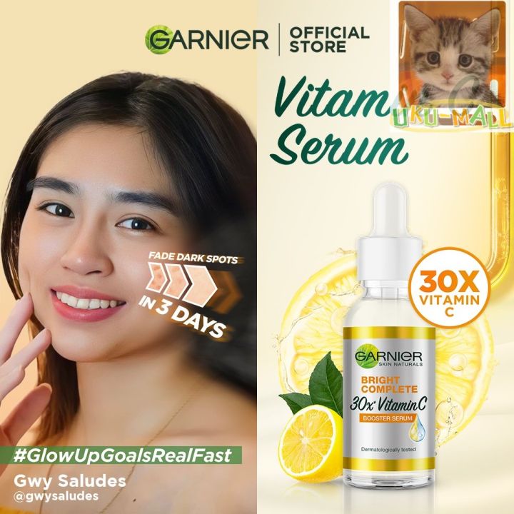 Garnier Vitamin C Serum 30ml Brightening Face Serum Dark Spot Remover