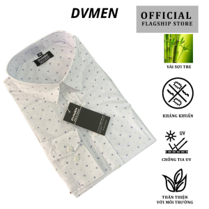 Áo sơ mi nam dài tay chấm bi DVMEN cao cấp vải Bamboo Thoáng Khí Chống Nhăn Form Slim Phong Cách Lịch Lãm Mặc đi làm