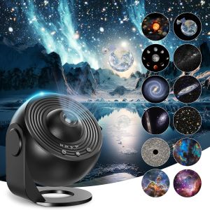 ZDSSY Galaxy Projector for Bedroom 13 Film Discs HD Image Star Projector LED Night Light 360° Rotating Planetarium Lamp Projector For Kids Bedroom Valentines Day Gift Wedding Deco