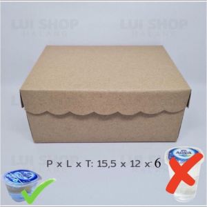 [PER 10 LEMBAR] DUS KUE 155cmx115cm R5K Kraft 250gr Apa Kabar