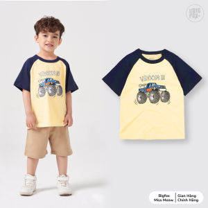 [OUTLET] Áo phông cộc tay cho bé mặc mùa hè BIGFOX MISS MEOW vải cotton mềm mịn 6 màu size trẻ em 345678 tuổi QATE 10