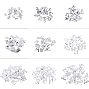 10ชุดบราหัวเข็มขัดผสมโลหะชุดว่ายน้ำบิกินี่คลิปตะขอฝาผปิดเย็บทำ DIY