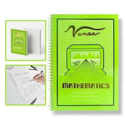 MOMO Vanda Grid Notebook Mathematics Pad 80 Pages Buy 1 Take 1 Spiral Graphing Notebook for Grade 4 Grade 5 Grade 6 High School Students School Supplies Thick Paper Smooth Writing Classroom Use