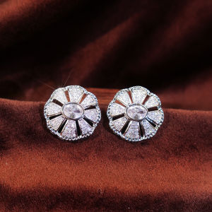 Sequito Phụ Nữ Sang Trọng mạ bạc trang sức Tai Pave Lục Giác Rạng Rạng Aaa Zircon lập phương Bông Tuyết Bông tai thả Cho Tuyệt Đẹp Đầm tiệc tối Se1051