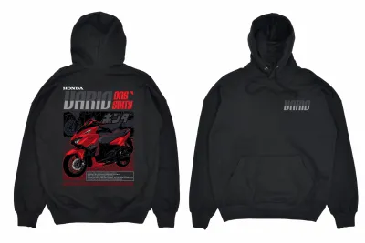 JAKET HOODIE PRIA HONDA VARIO 160 RED EDITION BIG SIZE JUMBO