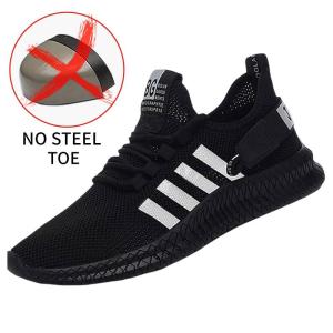 【Free Socks】Tactical Boots for Men Ultralight Safety Shoes Anti-smash Steel Toe Cap Combat Boots Non Slip Biker Boots Casual Mountaineering Boots