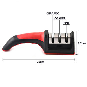 Three Stages Knife Sharpener Kitchen Knifes Scissors Sharpener Kitchen Tools Dapur Penajam Pisau | Home Promall