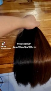 ผมแท้ไซร์ 25"/200ช่อ/3มิล/1940บาท ยาวสายวัด 45เซน