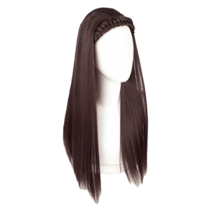 STARGOODS Hair Hoop Twist Braid Headband with Wig Synthetic Clip in Korean Half-head Wig Heat Resistant Fiber Fake Hair Long Straight Hair Women