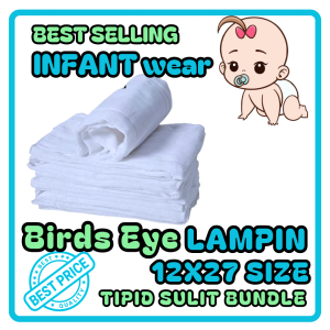 BABY LAMPIN 12PCS 3PCS 6PCS BIRDS EYE 13X27 SIZE BABY CLOTH DIAPER