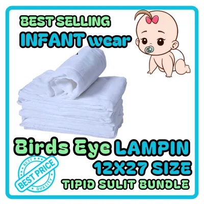 BABY LAMPIN 12PCS 6PCS 3PCS BIRDS EYE 13X27 SIZE BABY CLOTH DIAPER