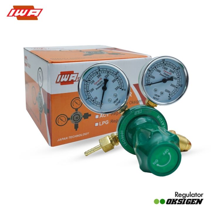 Regulator Oksigen Las Tabung YAMATO O2 O2 Welding Regulator O2 IWA