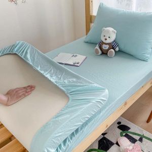 Dormitory Fitted Bed Sheet Solid Color Fittedsheet Single/Queen/King Mattress Cover 宿舍床笠