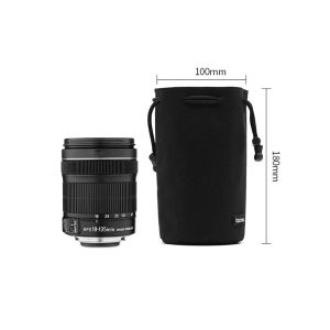 ZENO Grey Black Camera Bag Multi-size Soft Photography Bag Convenient Dustproof Drawstring Pouch For DSLR Camera