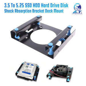 Universal Hard Drive Adapter Mount for 3.5-Inch to 5.25-Inch SSD/HDD with Shock Absorption