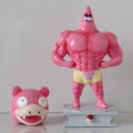 Muscular Man SpongeBob SquarePants Patrick Star Resin Action Figure Anime Figure Model Toys Collection Doll Gift with Box 16-20cm. 