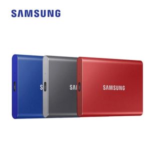 ซัมซุง T7 SSD ของแท้1TB 2TB 4TB USB 3.2 Gen 2โซลิดสเตทไดรฟ์ภายนอก/ขนาด2.5 "สูงสุดถึง1050เมกะไบต์/วินาทีสำหรับพีซีที่เล่นเกม