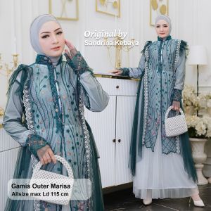 Gamis auter inner marisa bahan tille mik kaos tutu terbaru