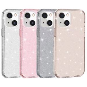 [MojoSkins] ALPHA GLITTER Casing iPhone 13 Pro Max 12 Pro 11 XS MAX XR X 7 Plus Transparent Case